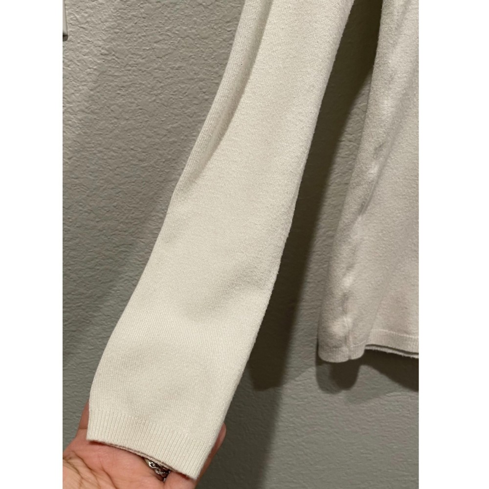 ZARA Antique White Long Sleeve Knit Sweatshirt - Picture 3 of 6